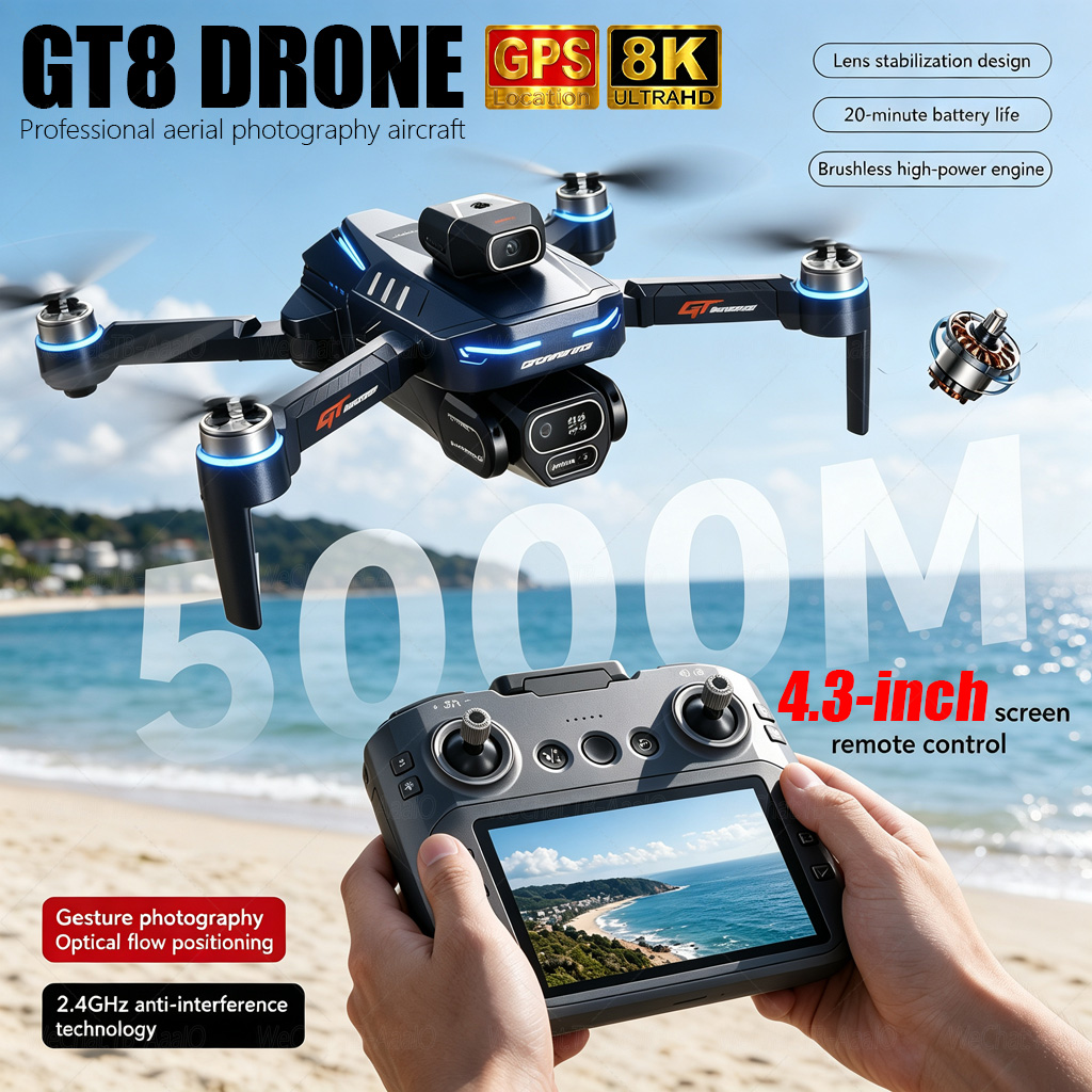 Drone Camera Professional - NEUE GT8 HD RC-Drohne 4K Professionelle