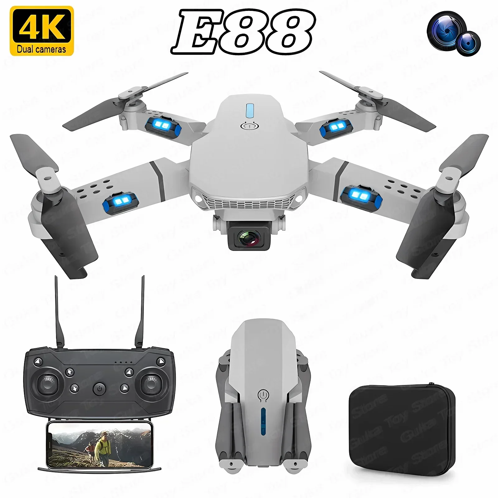 Drone Camera Wide Angle - E88 Pro WIFI FPV Drohne Weitwinkel